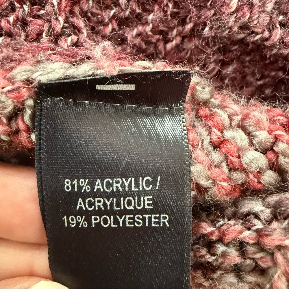 Parkhurst~ Sweater~Women's M~Maroon/Gray Ombré~Boatneck~Longsleeve~High/Low Hem - Picture 10 of 10